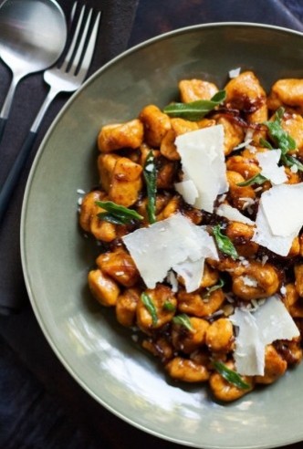 Sweet Potato Gnocchi with Brown Butter-Balsamic Sauce
