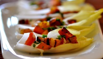 Sweet Potato and Bacon in Endive Boats
